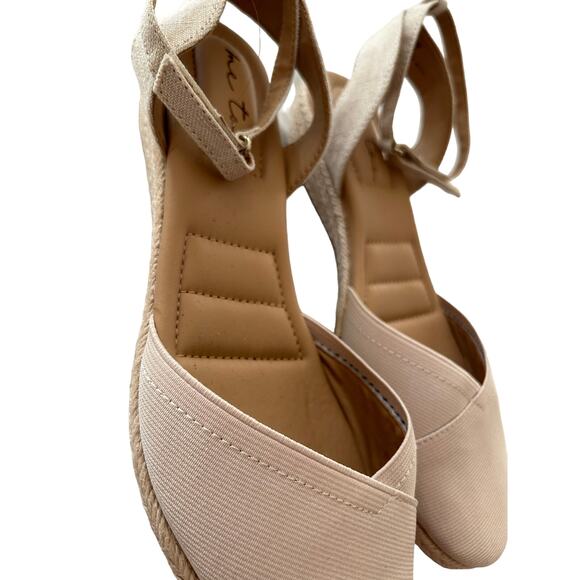 Me Too Nikkie Elastic Closed Toe Ankle Strap Wedge Espadrilles - Size 10 M - Picture 5 of 5